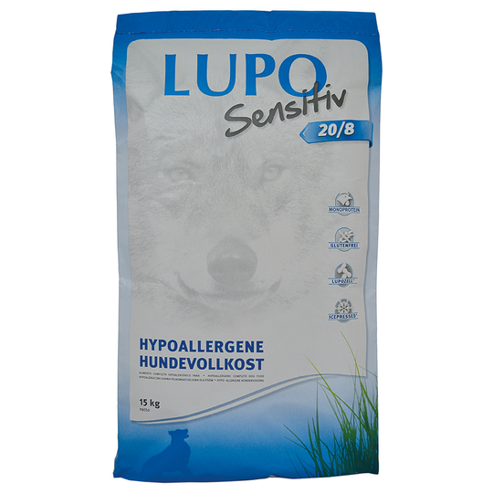 Ekonomipack: 2 x 15 kg Lupo Sensitive hundfoder - 20/8