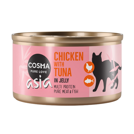 Ekonomipack: Cosma Asia in Jelly 24 x 85 g Kyckling & tonfisk