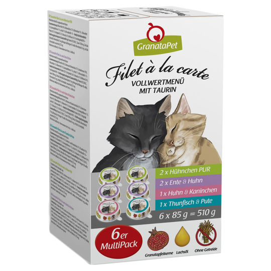 Ekonomipack: GranataPet Filet à la carte 24 x 85 g - Blandpack: 4 sorter