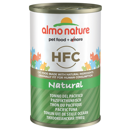 Blandade provpack: Almo Nature torr- och våtfoder - 2 kg Holistic Oily Fish & Rice + 6 x 140 g Classic Tonfisk från Stilla havet
