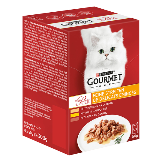 Gourmet Mon Petit 12 x 50 g - Fjäderfä: Anka, Kyckling, Kalkon