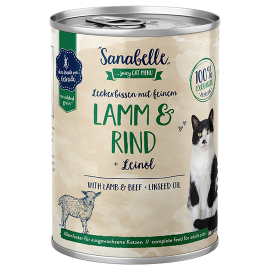 Ekonomipack: Sanabelle All Meat 24 x 400 g Lamm & nötkött