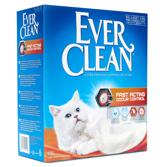 Ever Clean® Fast Acting Odour Control Clumping kattsand - Ekonomipack: 2 x 10 l