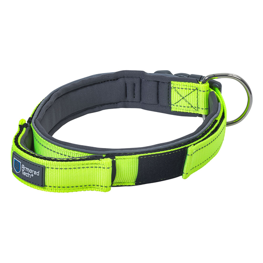 ArmoredTech Dog Control hundhalsband, neongrönt - Stl. L: halsomfång 45-53 cm, bredd35 mm
