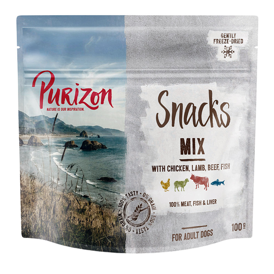 100 g Purizon Snacks hundgodis till prova-på-pris! - Mix - 4 sorter