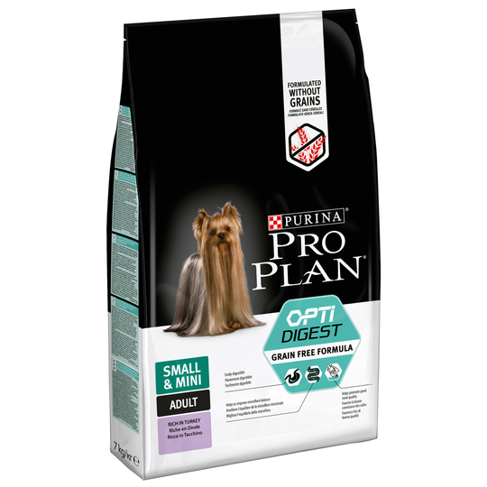 Ekonomipack: 2 eller 3 påsar Pro Plan till extrapris! - Small & Mini Adult OPTIDIGEST Grain Free (2 x 7 kg)