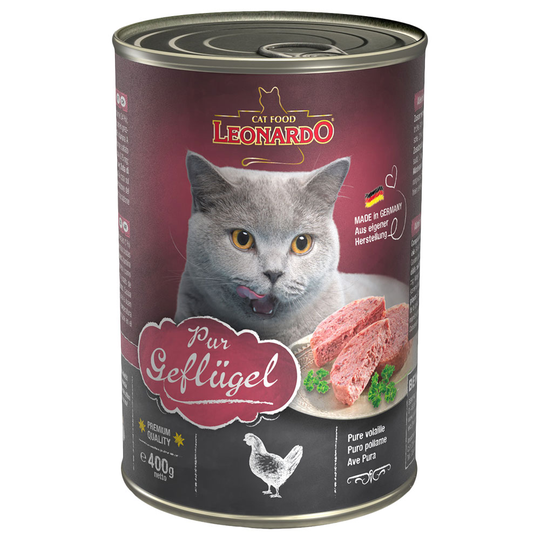 Ekonomipack: Leonardo All Meat 24 x 400 g - Pure Poultry