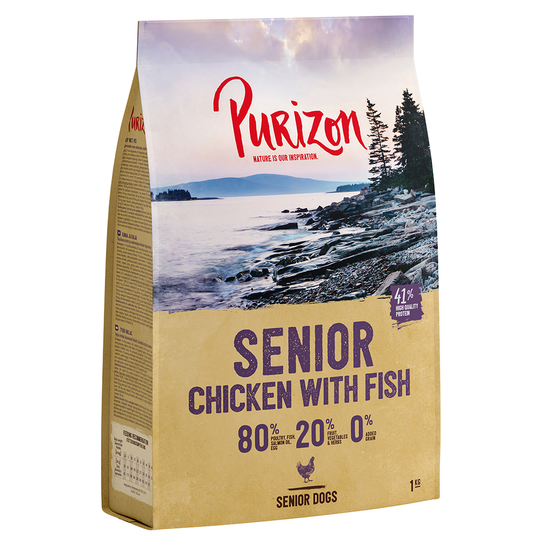 2 x 1 kg Purizon torrfoder till sparpris! - Senior Chicken & Fish