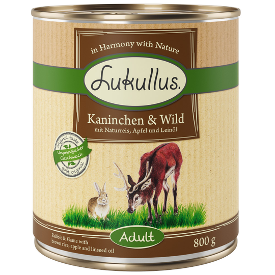 Lukullus Kanin & vilt - 6 x 800 g