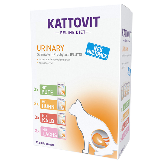 Kattovit Urinary Pouches 12 x 85 g - Mix (4 sorter)