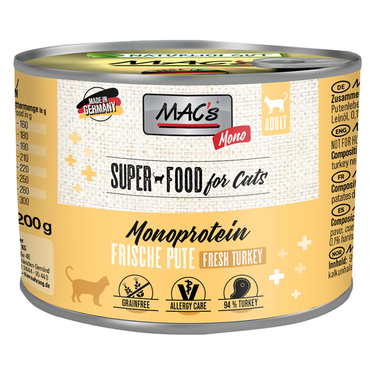 MAC's Cat Mono Sensitive 6 x 200 g - Kalkon