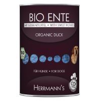 Ekonomipack: Herrmann's Meny Classic spannmålsfritt 24 x 400 g - Ekologisk anka med ekologisk sötpotatis