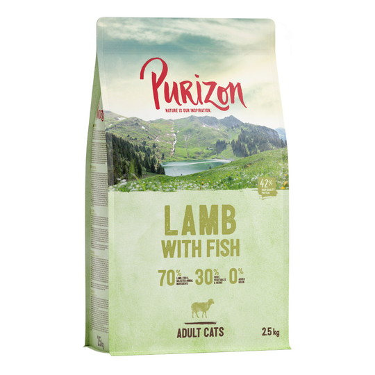 2,5 kg till extra lågt sparpris! Purizon torrfoder katt - Adult Lamb & Fish