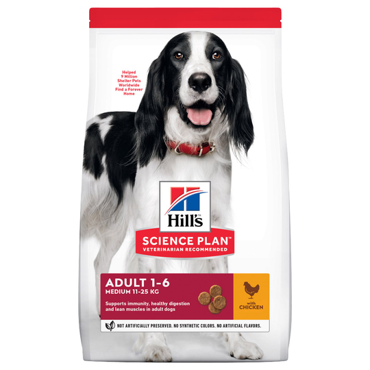 Ekonomipack: 2 x Hill's Science Plan hundfoder - Adult Medium Chicken (2 x 14 kg)