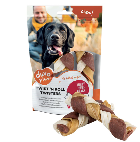 Twist 'n Roll Flätade Tuggben - 3-pack/25 cm