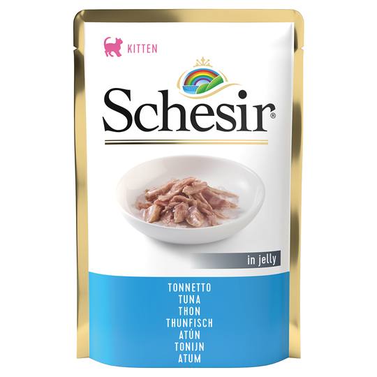 Ekonomipack: Schesir Jelly Pouch 24 x 85 g Kitten Tonfisk