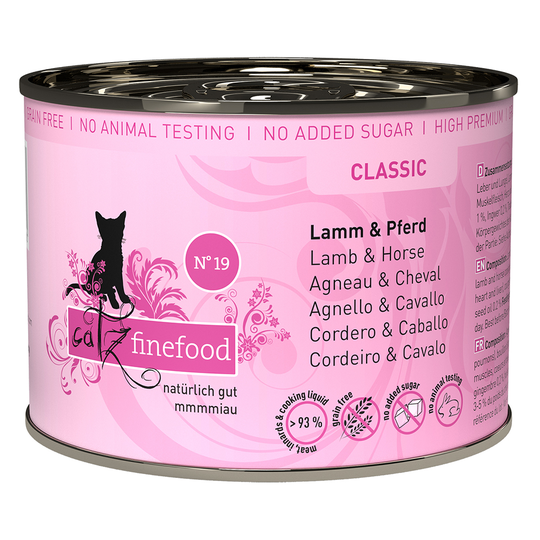 catz finefood på burk 6 x 200 g - Lamm & häst