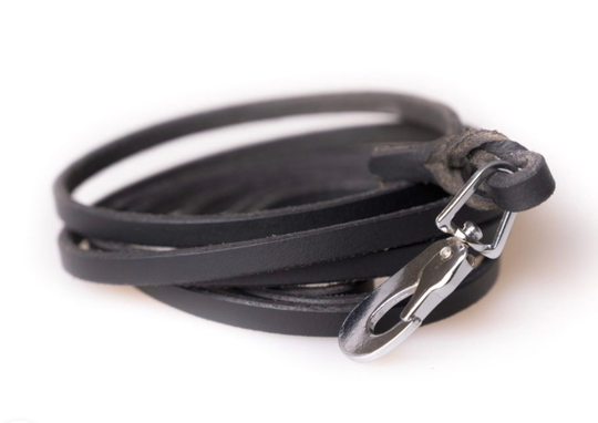 Leather Leash - XS / Black
