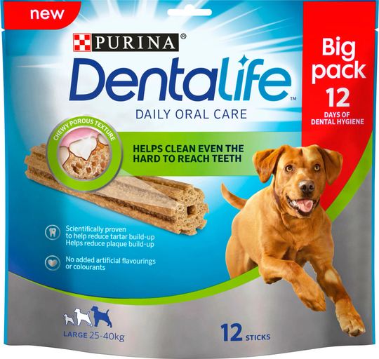 Dentalife tuggpinne Large - 1 påse, 12 st tuggpinnar