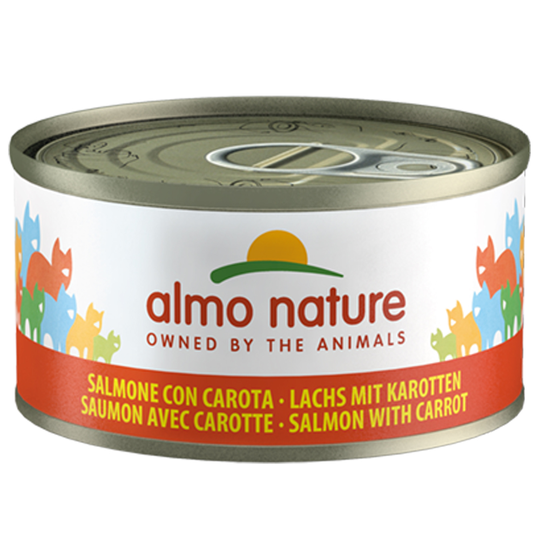 20 + 4 på köpet! 24 x 70 g Almo Nature - Lax & morötter