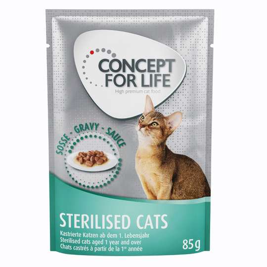 Ekonomipack: Concept for Life 48 x 85 g - Sterilised Cats i sås