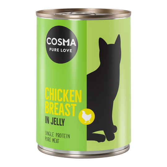 Ekonomipack: Cosma Original i gelé 12 x 400 g Kycklingbröst