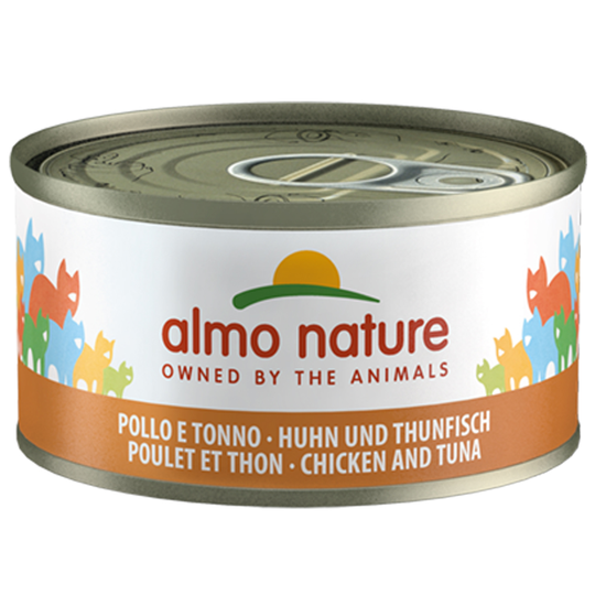 20 + 4 på köpet! 24 x 70 g Almo Nature - Kyckling & tonfisk