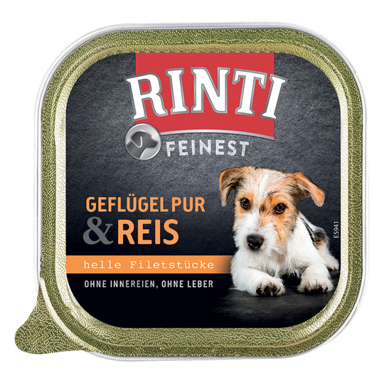 Ekonomipack: RINTI Finest 44 x 150 g - Fjäderfä & ris