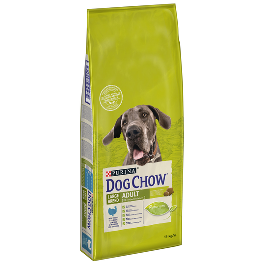 Ekonomipack: 2 x 14 kg Purina Dog Chow torrfoder - Adult Large Breed Turkey (2 x 14 kg)