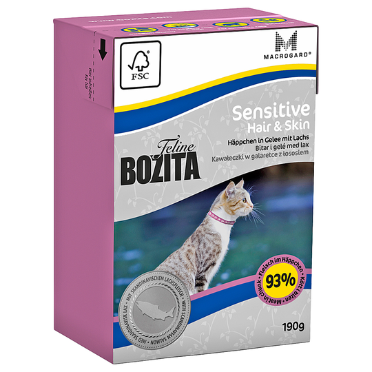 Ekonomipack: Bozita Feline Funktion 32 x 190 g - Sensitive Hair & Skin