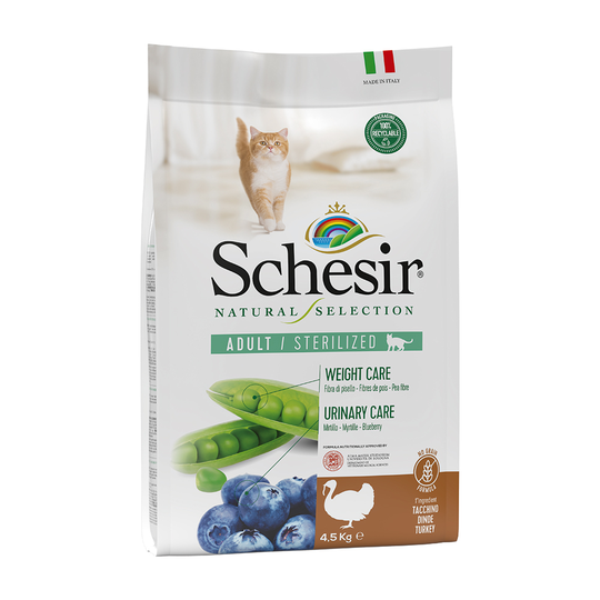Schesir Natural Selection Adult Sterilized med kalkon - Ekonomipack: 2 x 4,5 kg