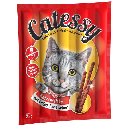 Ekonomipack: Catessy Sticks 50 x 5 g - Fjäderfä & lever