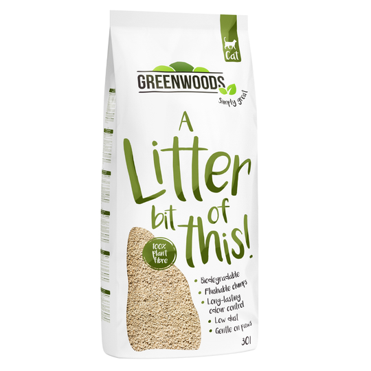 Greenwoods Plant Fibre: klumpbildande strö av växtfibrer 30 l (ca 12,9 kg)