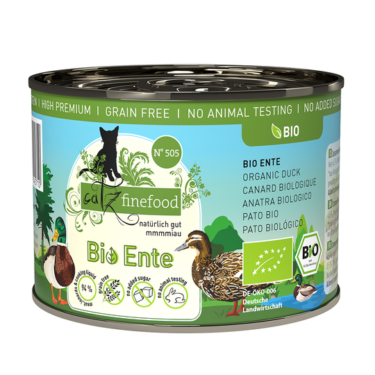 catz finefood Bio 6 x 200 g - No.505 Ekologisk anka