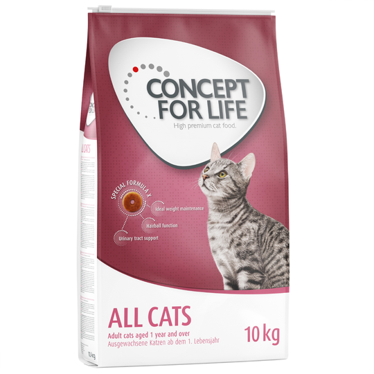Ekonomipack: Concept for Life - All Cats 10+ (3 x 3 kg)