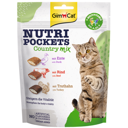 GimCat Nutri Pockets - Ekonomipack: Country Mix 3 x 150 g