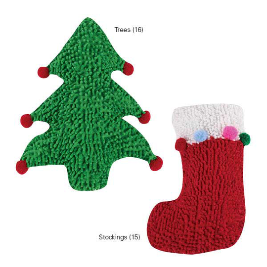 Zanies Holiday Huggables Hundleksak - 34-38 cm (Julstrumpa)