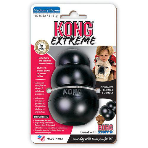 KONG Extreme Svart Gummileksak - M