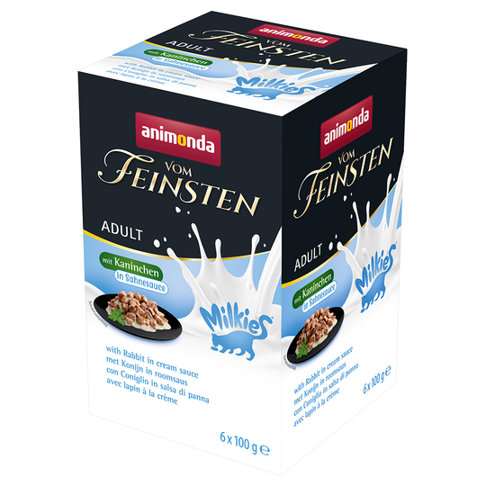 Animonda Vom Feinsten Adult Milkies in Sauce 6 x 100 g - Kanin i gräddsås