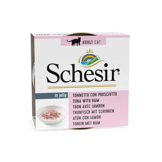 Ekonomipack: Schesir gelé 48 x 85 g - Tonfisk & skinka