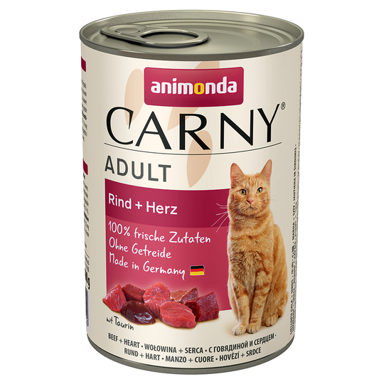 Ekonomipack: Animonda Carny Adult 24 x 400 g - Nötkött & hjärta
