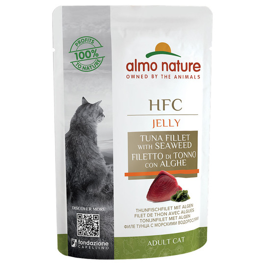 Ekonomipack: Almo Nature HFC Jelly Pouch 24 x 55 g - Tonfiskfilé & alger