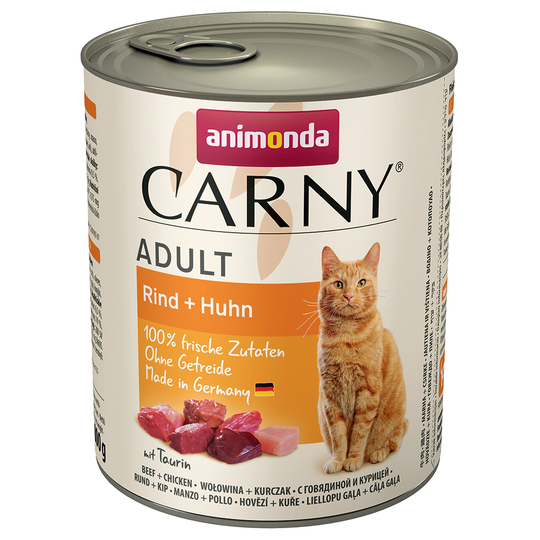 Ekonomipack: Animonda Carny Adult 12 x 800 g - Nötkött & kyckling