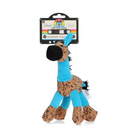 Retrodog Donkey Hundleksak Blå (M - 26 x 33 cm)