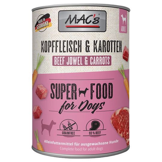Ekonomipack: MAC's Adult 12 x 400 g - Huvudkött & morötter