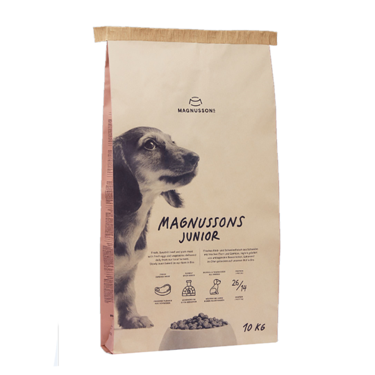 16 + 4 kg på köpet! 2 x 10 kg MAGNUSSONS hundfoder - Junior 2 x 10 kg