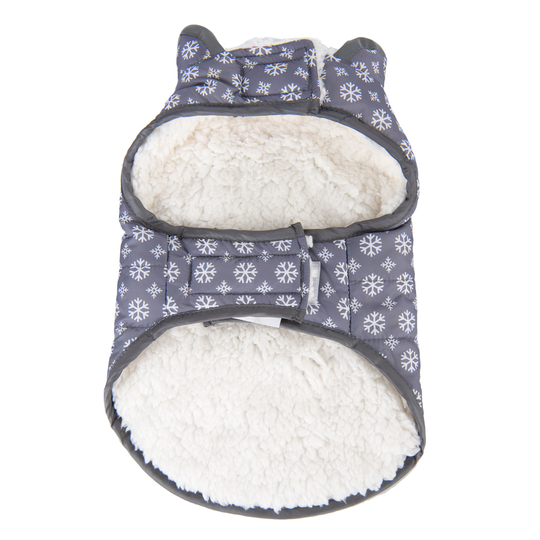 Cozy Snowflake hundtäcke - ca 40 cm rygglängd