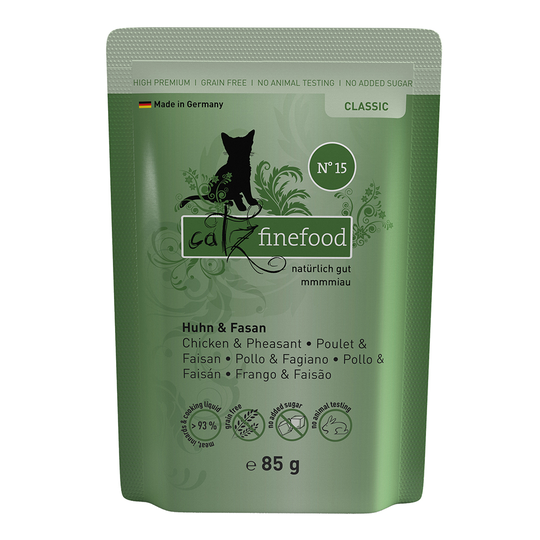Ekonomipack: catz finefood portionspåse 64 x 85 g - Kyckling & fasan