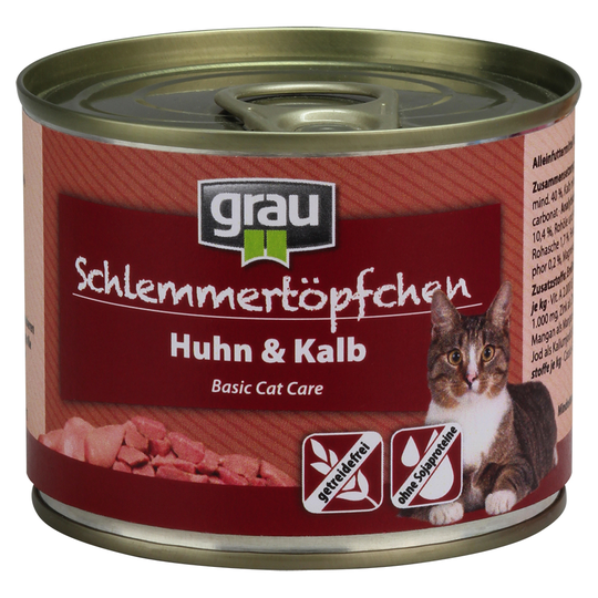 Ekonomipack: GRAU Gourmet spannmålsfritt 12 x 200 g - Kyckling & kalv