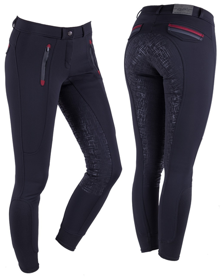 QHP Kamila Helskodda Anti-Slip Softshell Ridbyxor - Svart (36)
